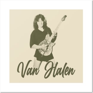 Van Halen Playing Guitar Vintage Posters and Art